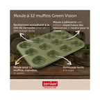 Moule À Muffins 12 Empreintes Zenker Green Vision - Vert