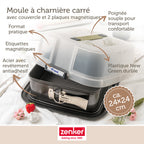 Square Springform Tin with Lid Zenker Bake Click And Go - Black