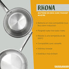 Set Of 4 Saucepans And 2 Frying Pans In Stainless Steel Fackelmann Rhona - Grey