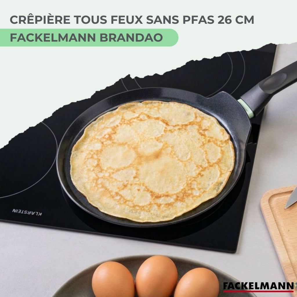 Set Candelora Crepiera E 3 Utensili Fackelmann Brandao - Nero/Verde