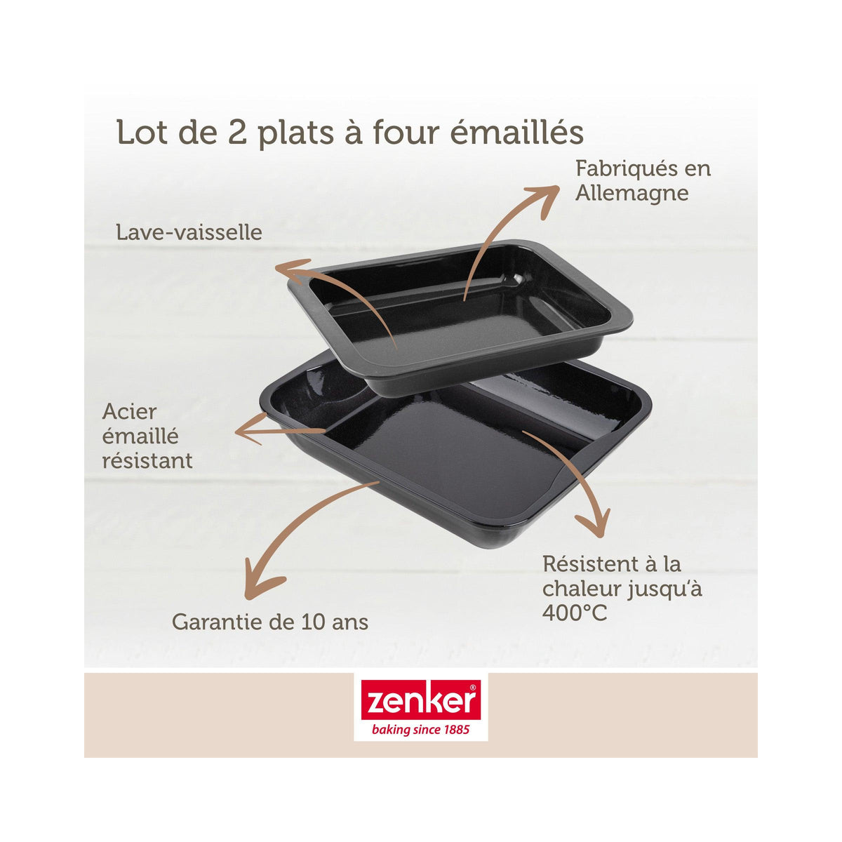 Set Di 2 Teglie Da Forno Rettangolari Zenker Special Cooking - Nero