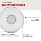 Set De 2 Passoires Inox Fackelmann - Gris