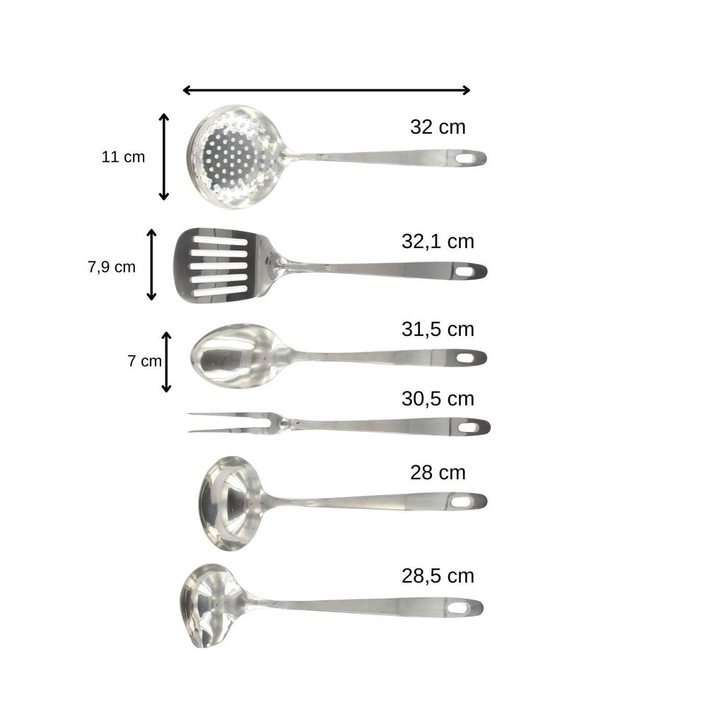 Juego De Utensilios De Cocina 6 Piezas Acero Inoxidable Fackelmann Oxford - Acero Inoxidable