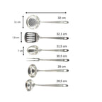 Juego De Utensilios De Cocina 6 Piezas Acero Inoxidable Fackelmann Oxford - Acero Inoxidable