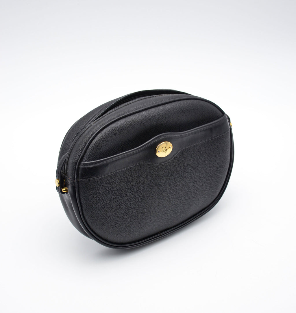 Sac Dior Vintage Cuir Noir Crossbody
