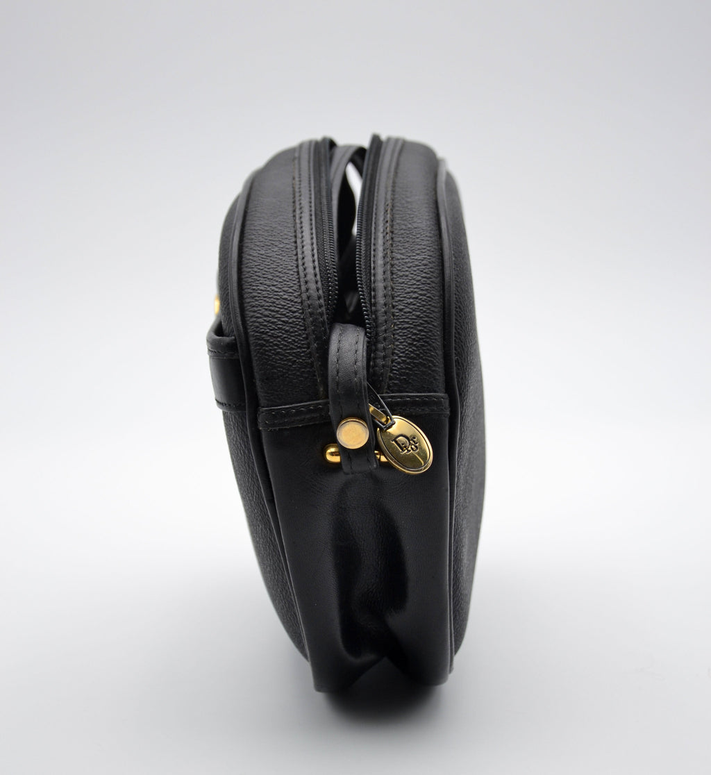 Sac Dior Vintage Cuir Noir Crossbody