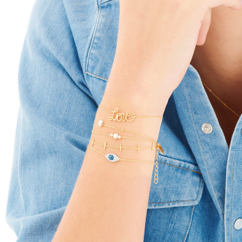 Bracelet Disco Barrette Doré
