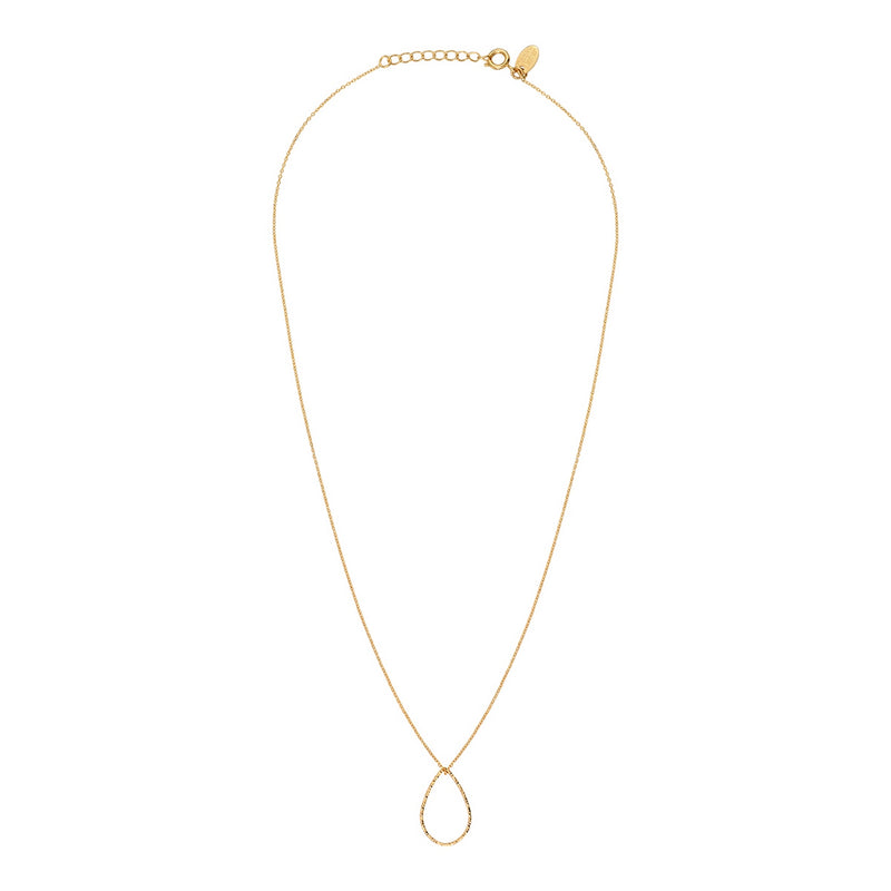 Disco Drop Necklace Gold