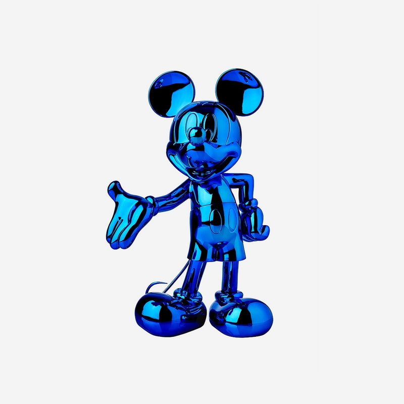 Mickey Welcome Chromé - 30 Cm - Chromé Bleu