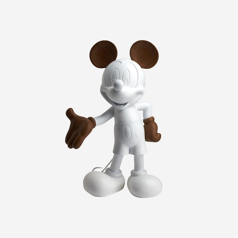 Mickey Welcome Wood - 30 Cm - Blanc & Effet Bois