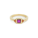 Bague Diva Fuchsia Et Mandarine