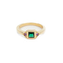 Emerald And Rose Diva Ring