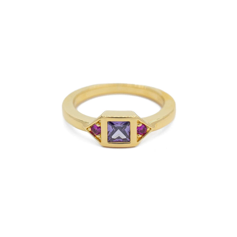 Amethyst And Rose Diva Ring