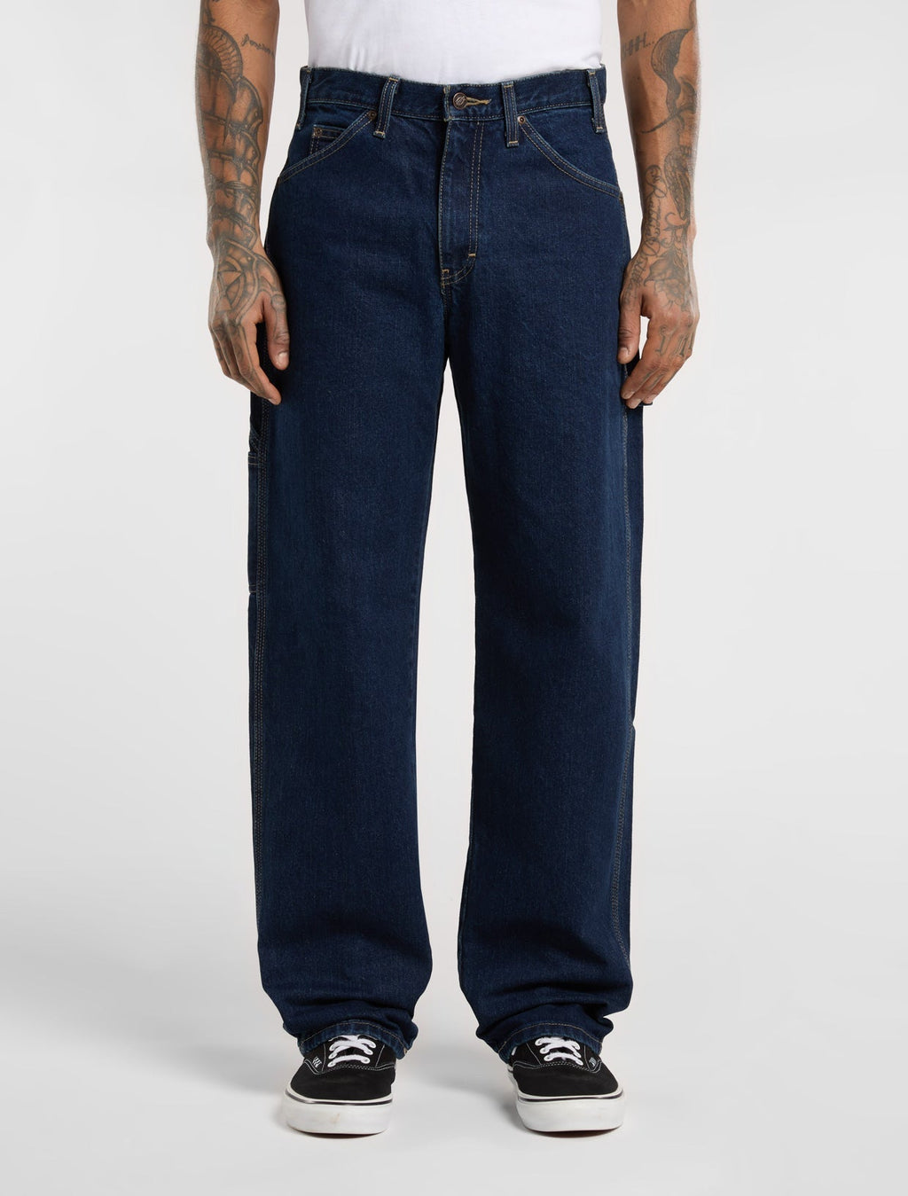 Jeans da lavoro Utility, vestibilità comoda - Denim nero - Uomo