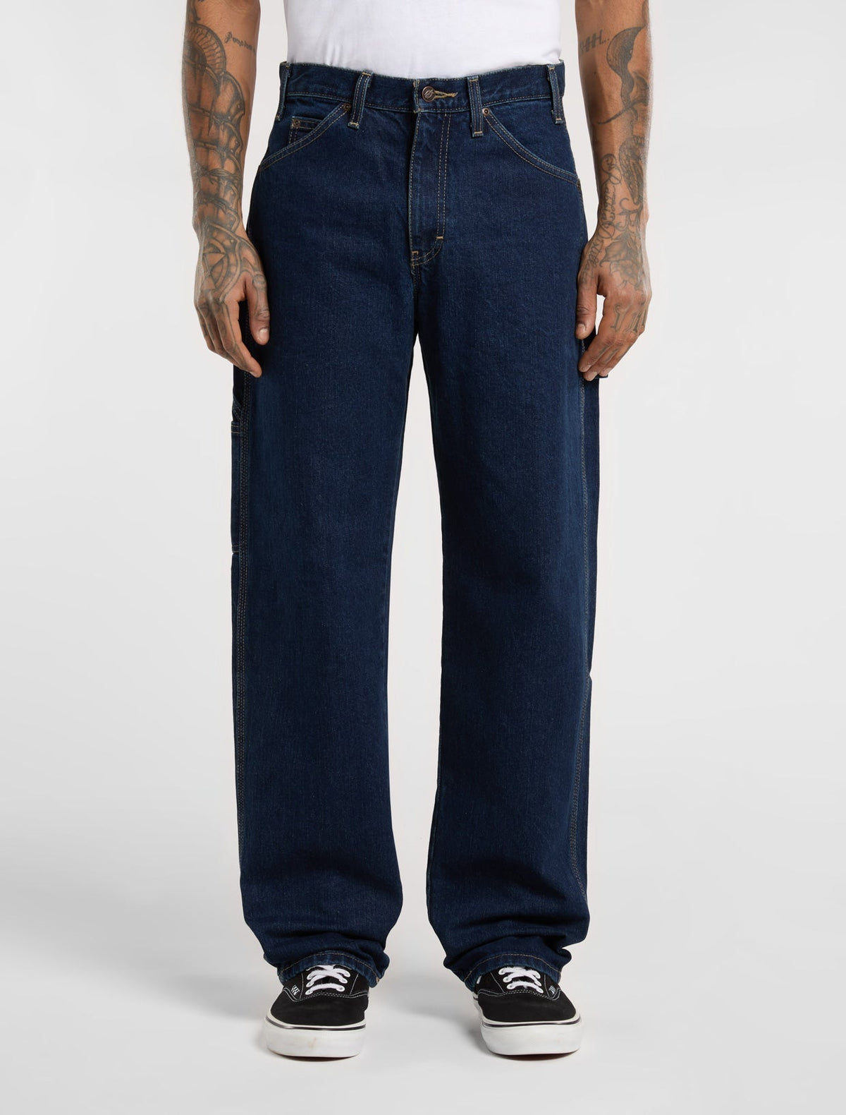 Jeans da lavoro Utility, vestibilità comoda - Denim nero - Uomo