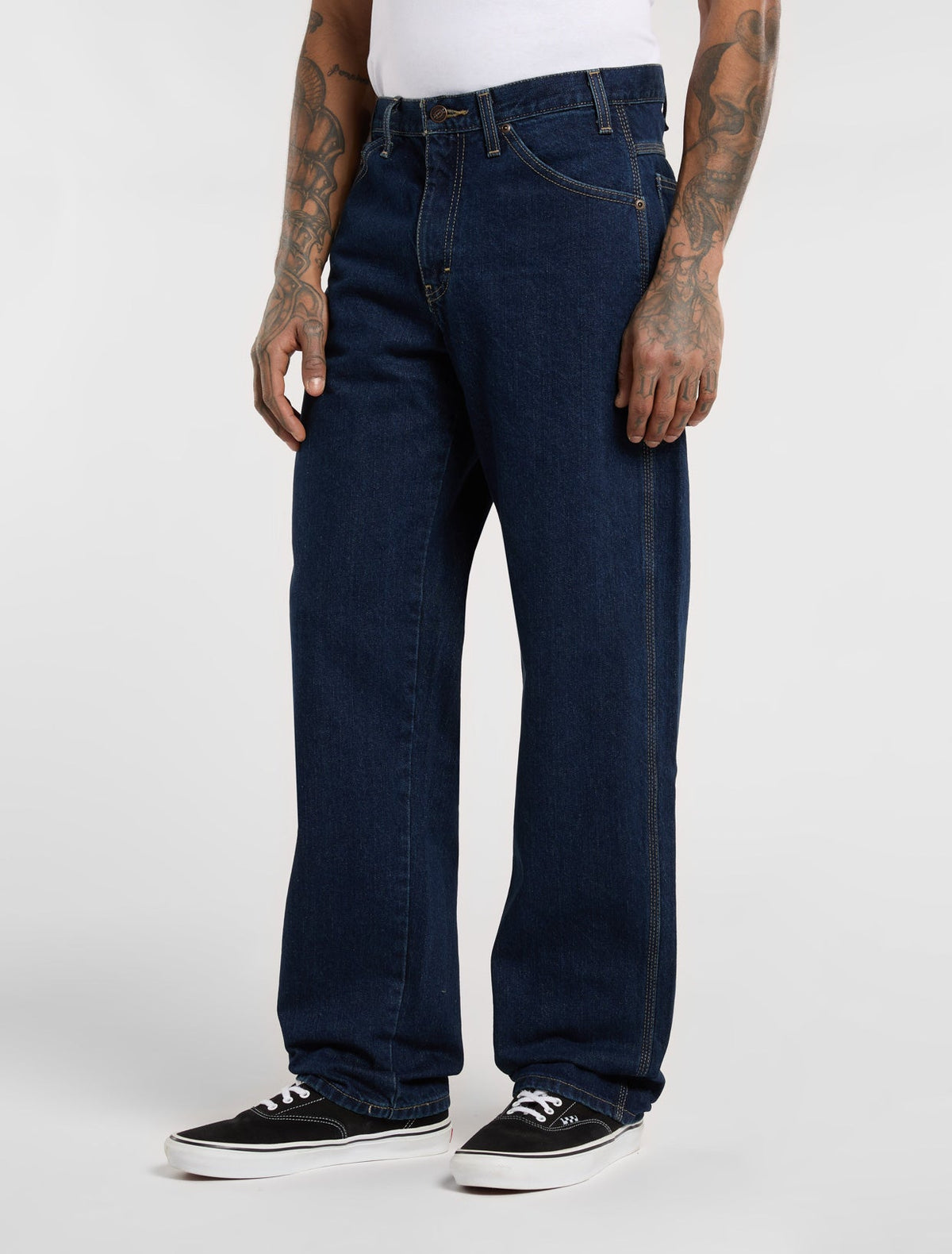 Vaqueros de trabajo Utility Relaxed - Azul índigo lavado - Hombre