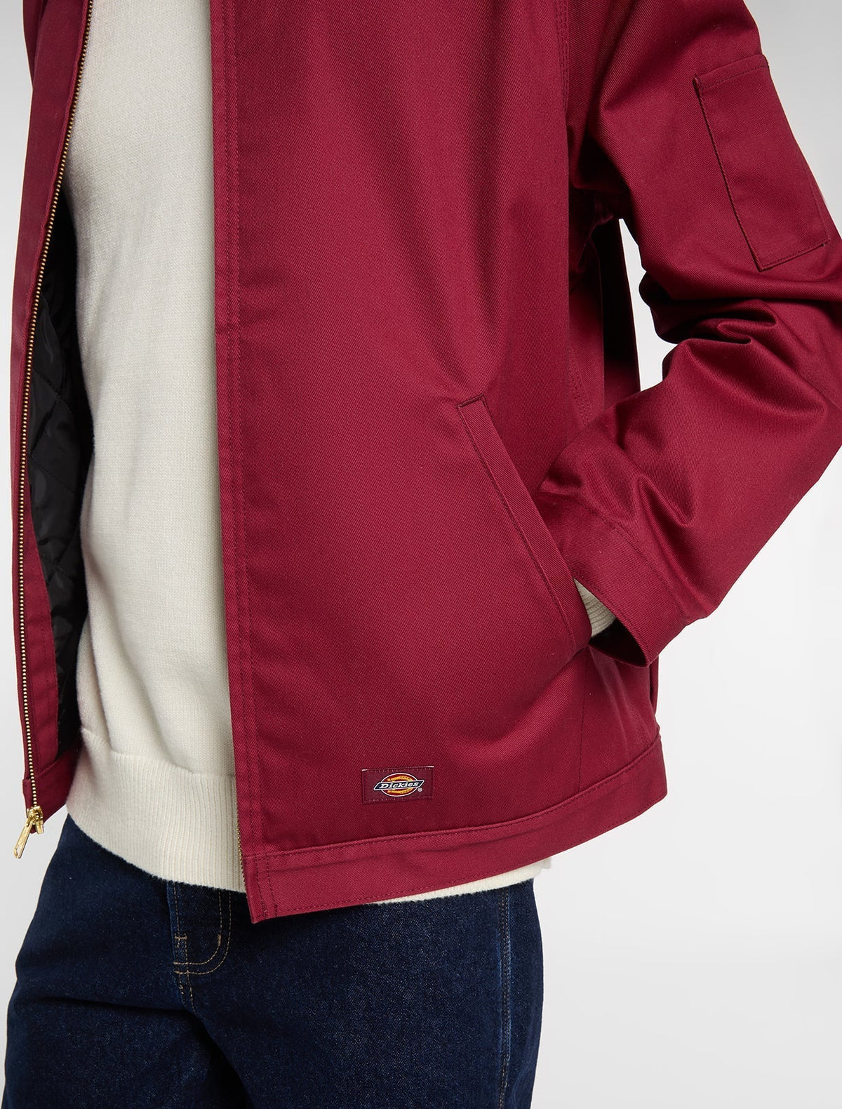 Men's Lined Eisenhower Work Jacket - Tibetan Red