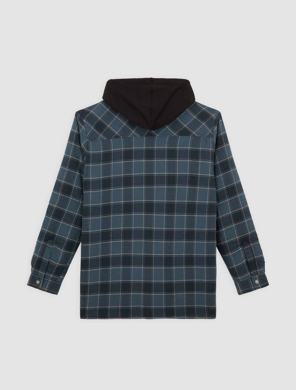 Relaxed Fleece-Lined Hooded Flannel Overshirt - Dark Navy - Men