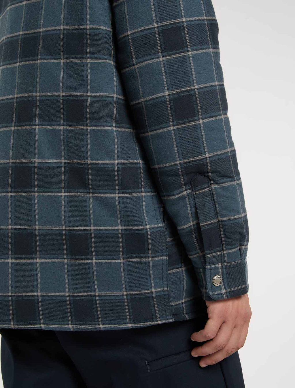 Relaxed Fleece-Lined Hooded Flannel Overshirt - Dark Navy - Men