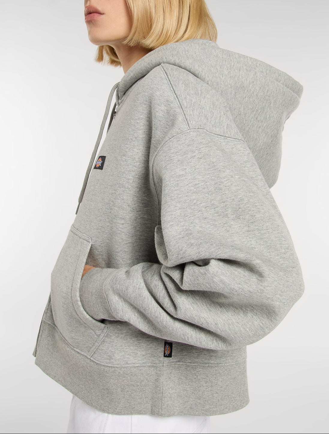 Sudadera con capucha y cremallera Oakport - Gris jaspeado - Mujer