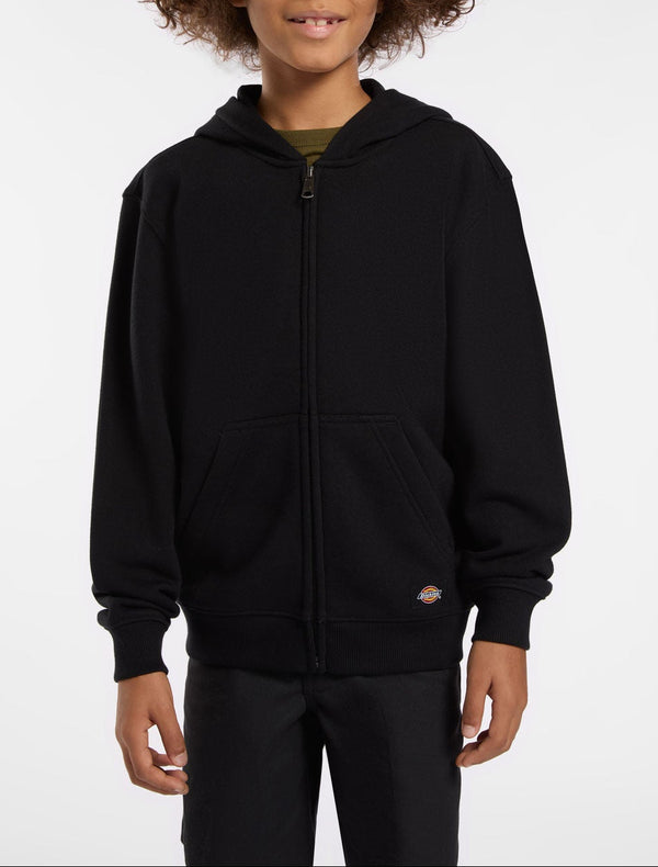Sweat À Capuche Zippé Terry - Black - Enfant