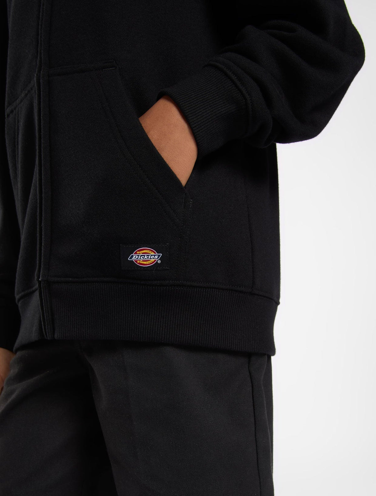 Sudadera Con Capucha Terry Para Niños - Black