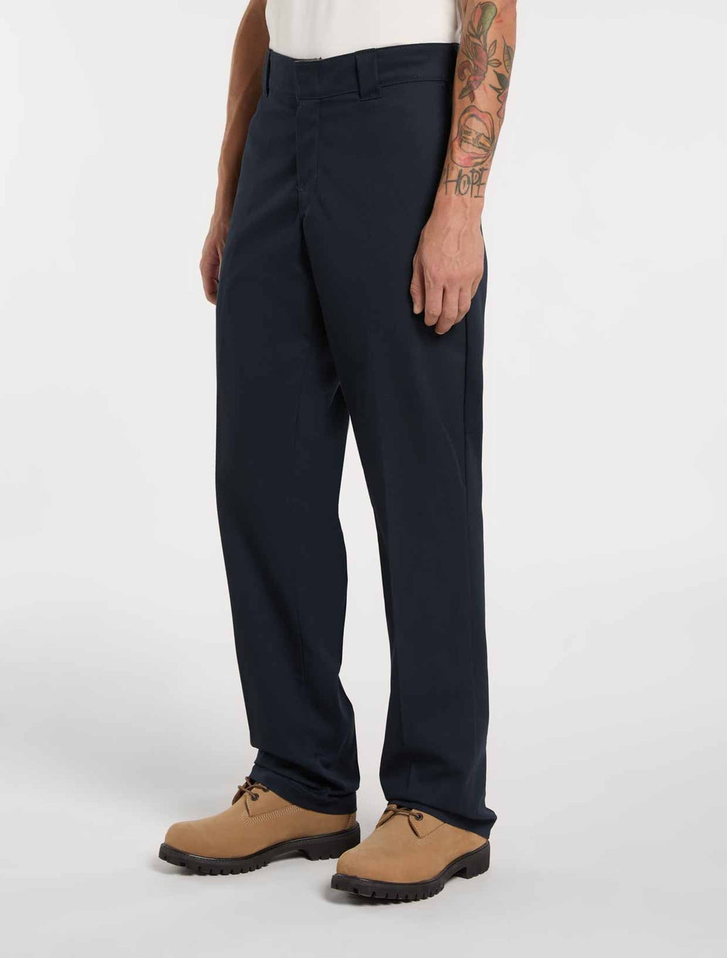 Pantalón de trabajo de sarga, corte regular y cintura activa - azul marino oscuro - hombre