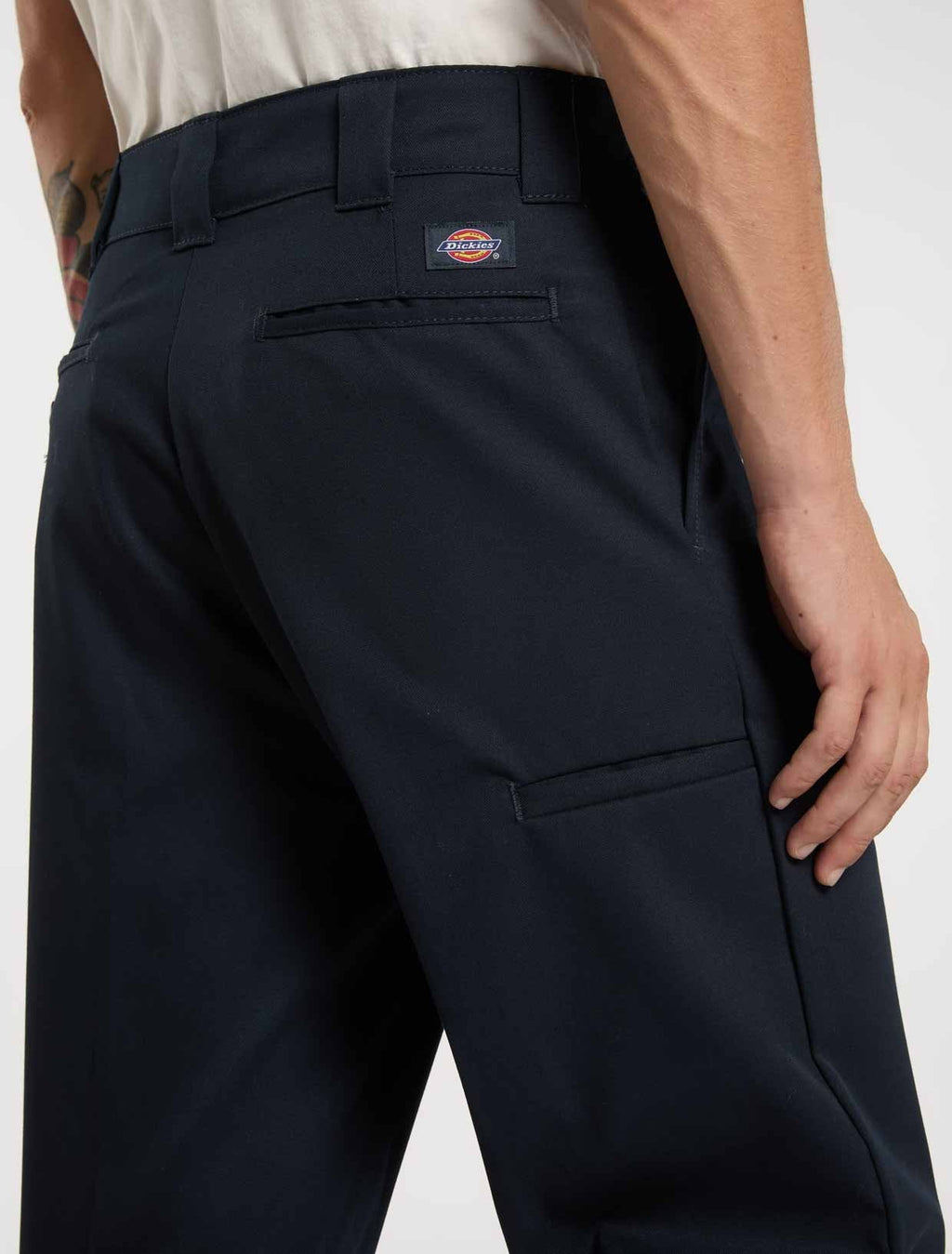 Pantalón de trabajo de sarga, corte regular y cintura activa - azul marino oscuro - hombre