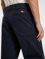 Pantalón de trabajo de sarga, corte regular y cintura activa - azul marino oscuro - hombre