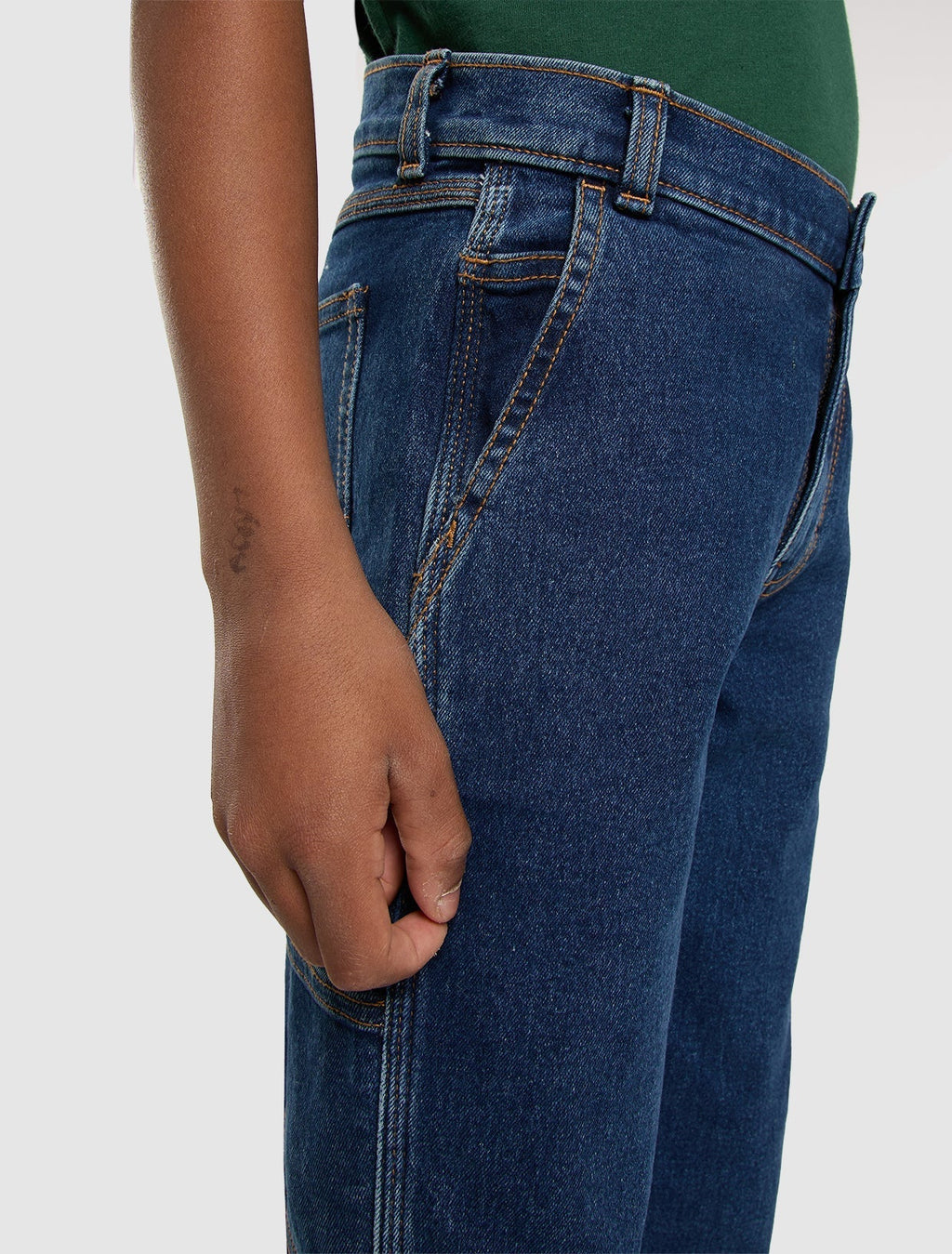 Jeans Carpenter Relaxed Da Ragazzo - Mid Wash
