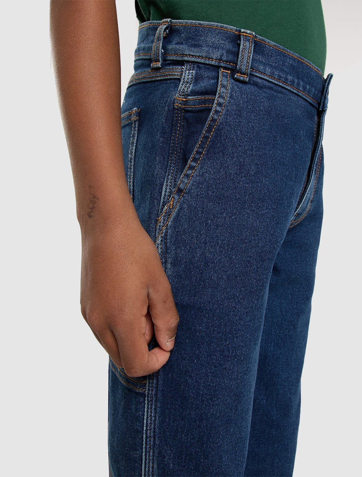 Jeans Carpenter Relaxed Da Ragazzo - Mid Wash