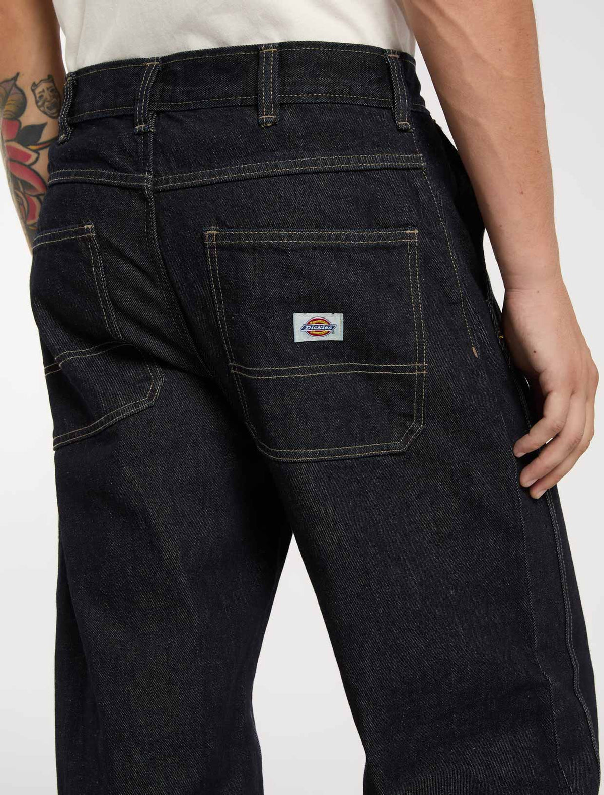 Jeans comodi Trucker Double Knee - Rinsed