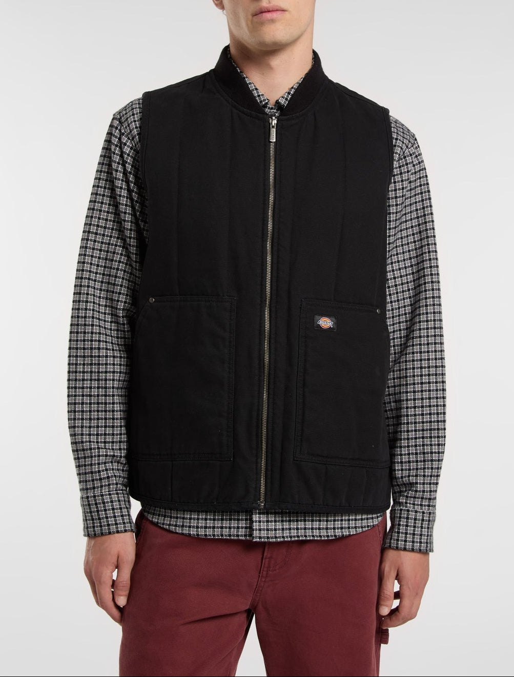 Canvas Quilted Gilet - Black - Men