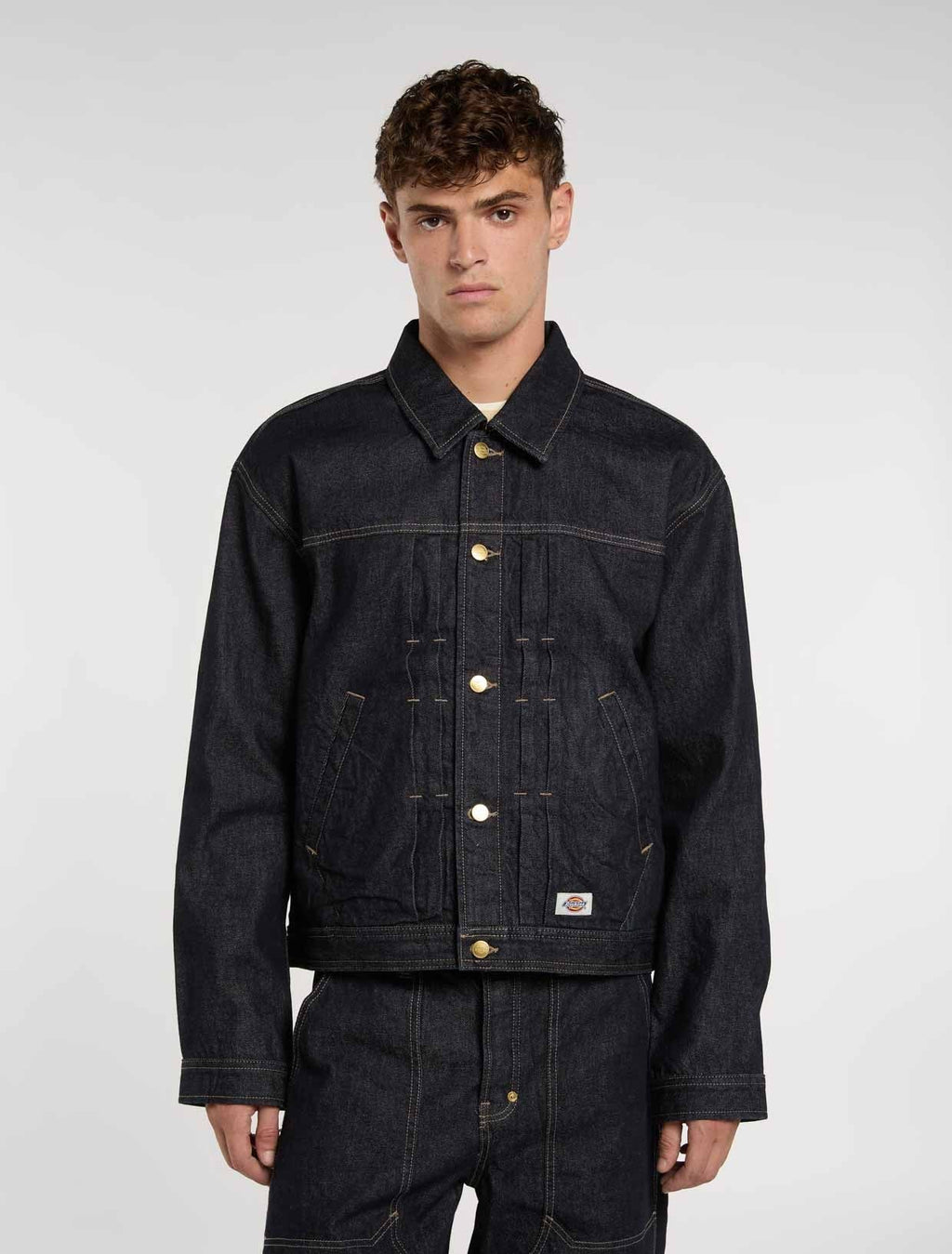 Chaqueta Vaquera Plisada Trucker - Rinsed