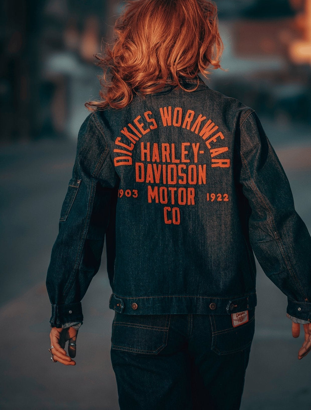 Giacca Di Jeans Boxy Dickies X Harley-Davidson - Rinsed Indigo Blue