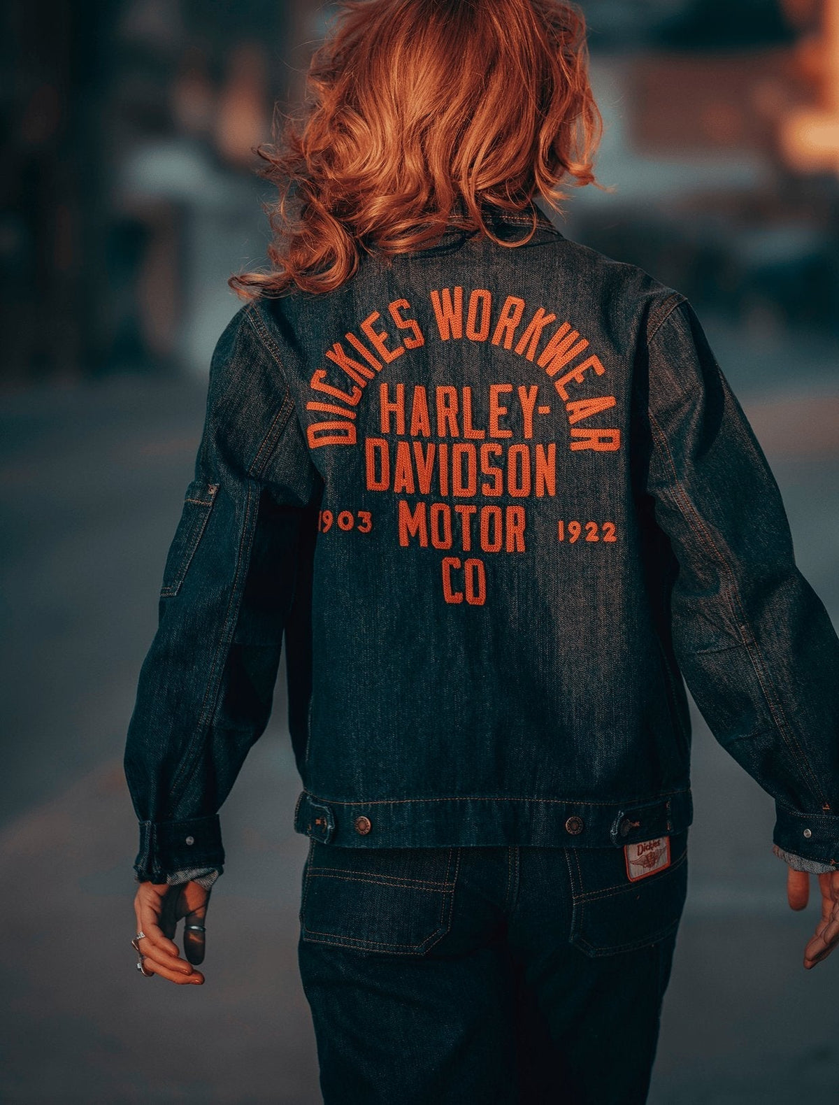 Giacca Di Jeans Boxy Dickies X Harley-Davidson - Rinsed Indigo Blue