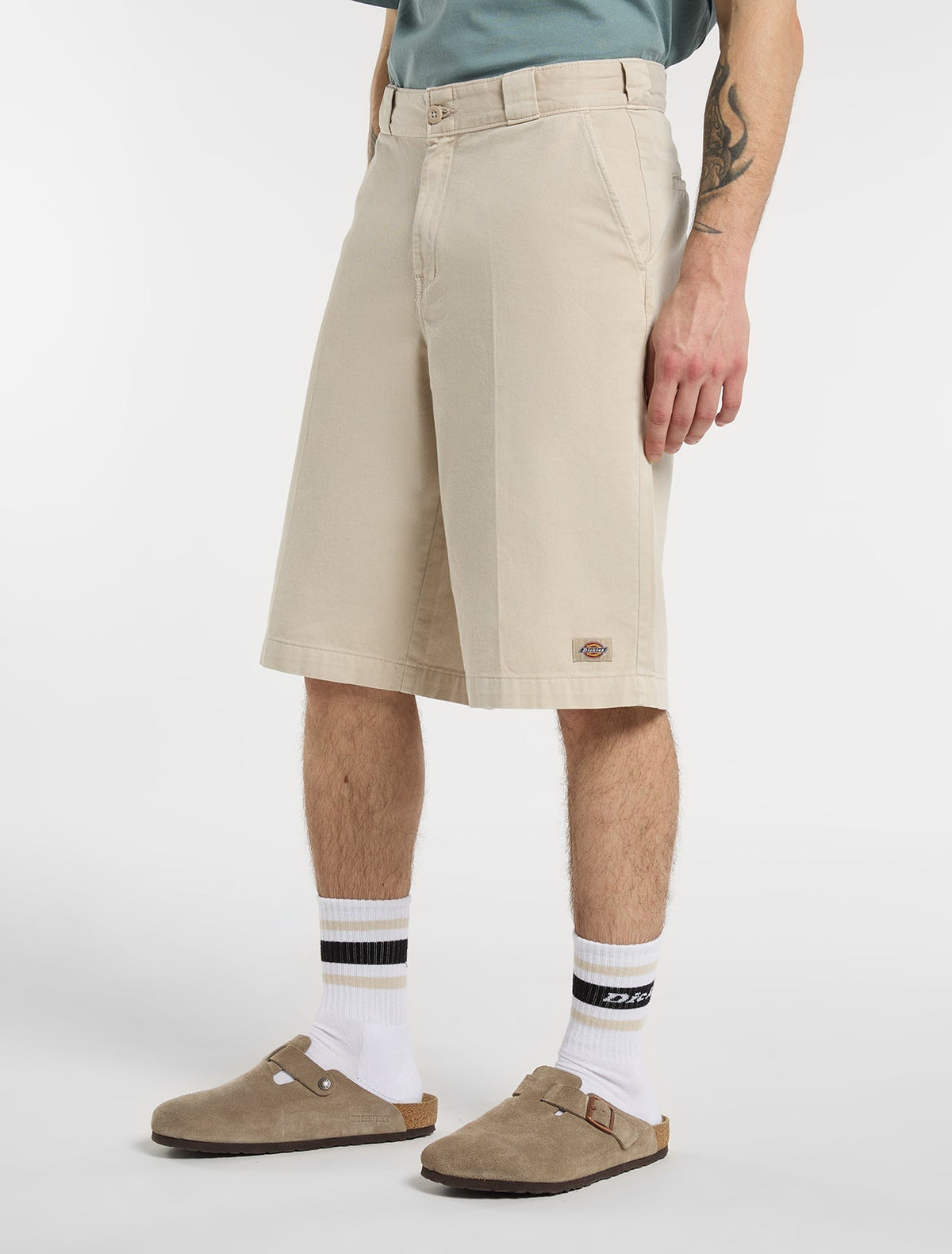 247 Garment Dye 13-Inch Loose Work Shorts - Stone