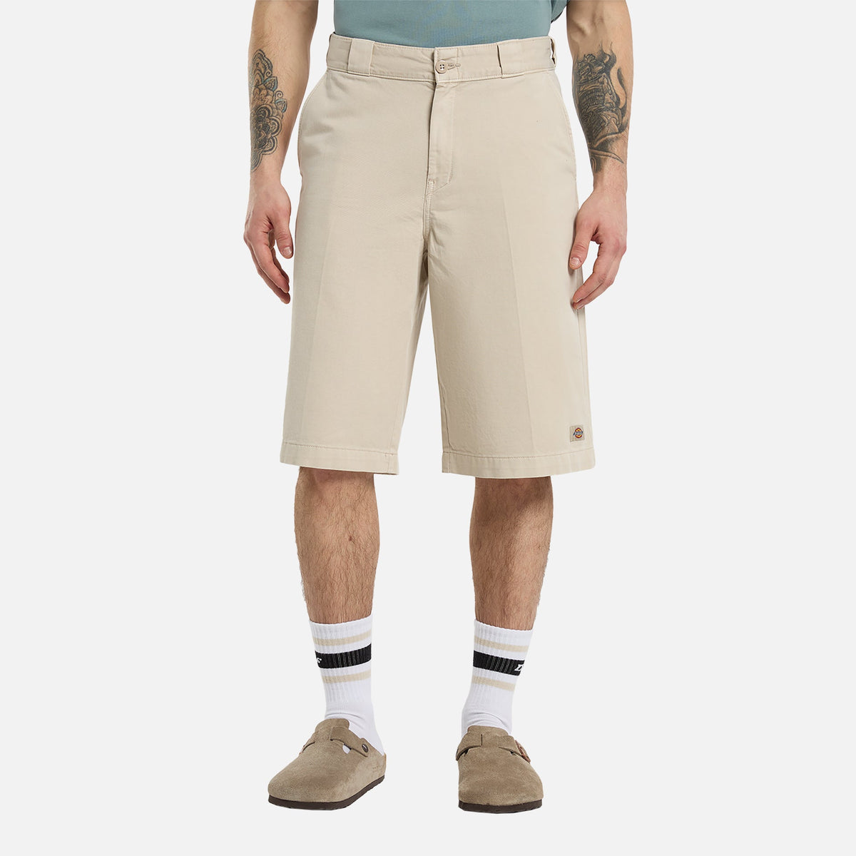 247 Garment Dye 13-Inch Loose Work Shorts - Stone