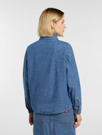 Lightweight Long Sleeve Denim Shirt - Blue