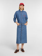 Lightweight Long Sleeve Denim Shirt - Blue