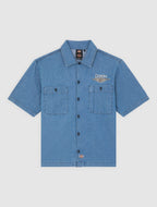 Dickies X Harley-Davidson Camisa de trabajo boxy de cambray - Azul cambray