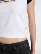 T-Shirt Raglan Derby - White - Femme