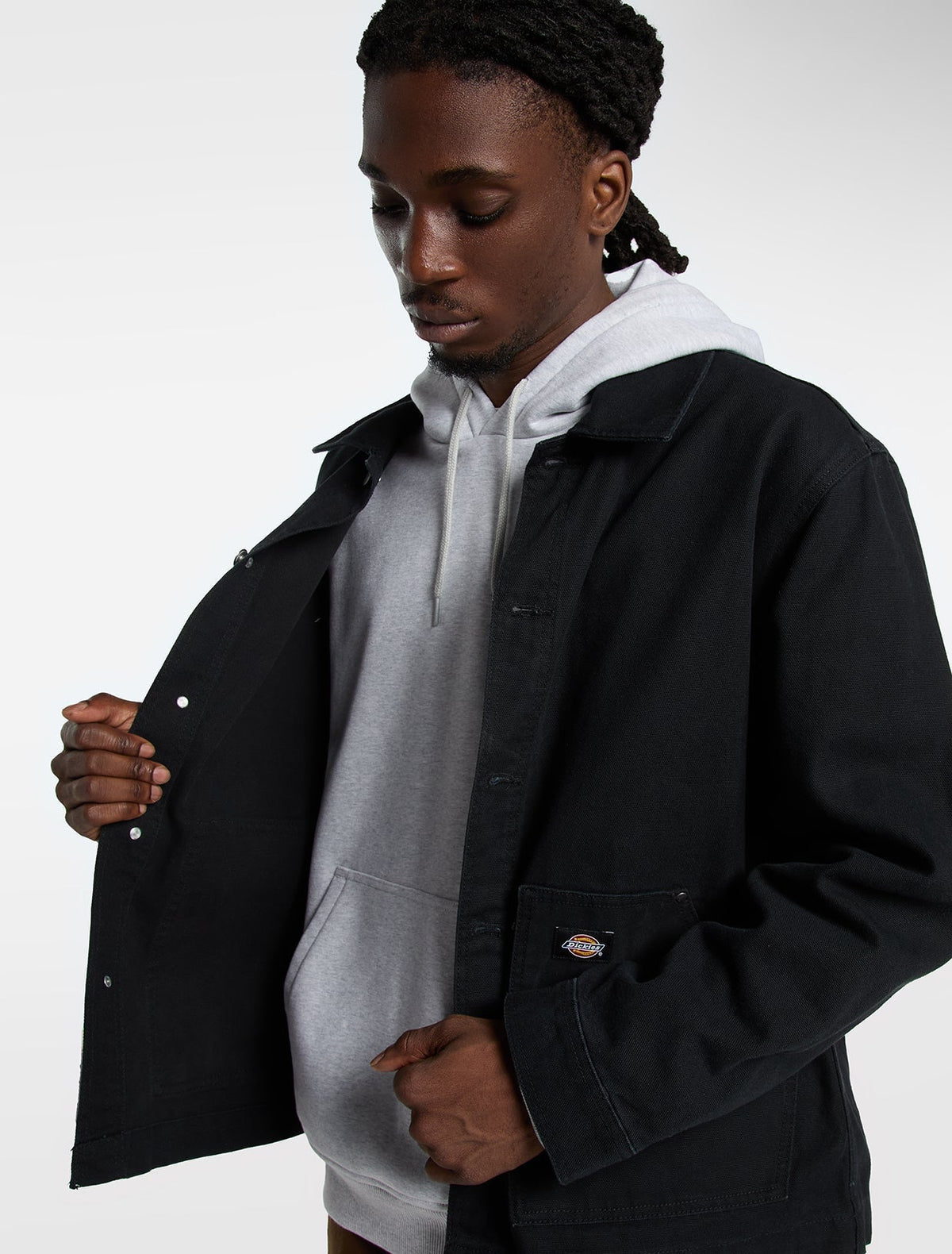 Unlined Canvas Barn Jacket - Black