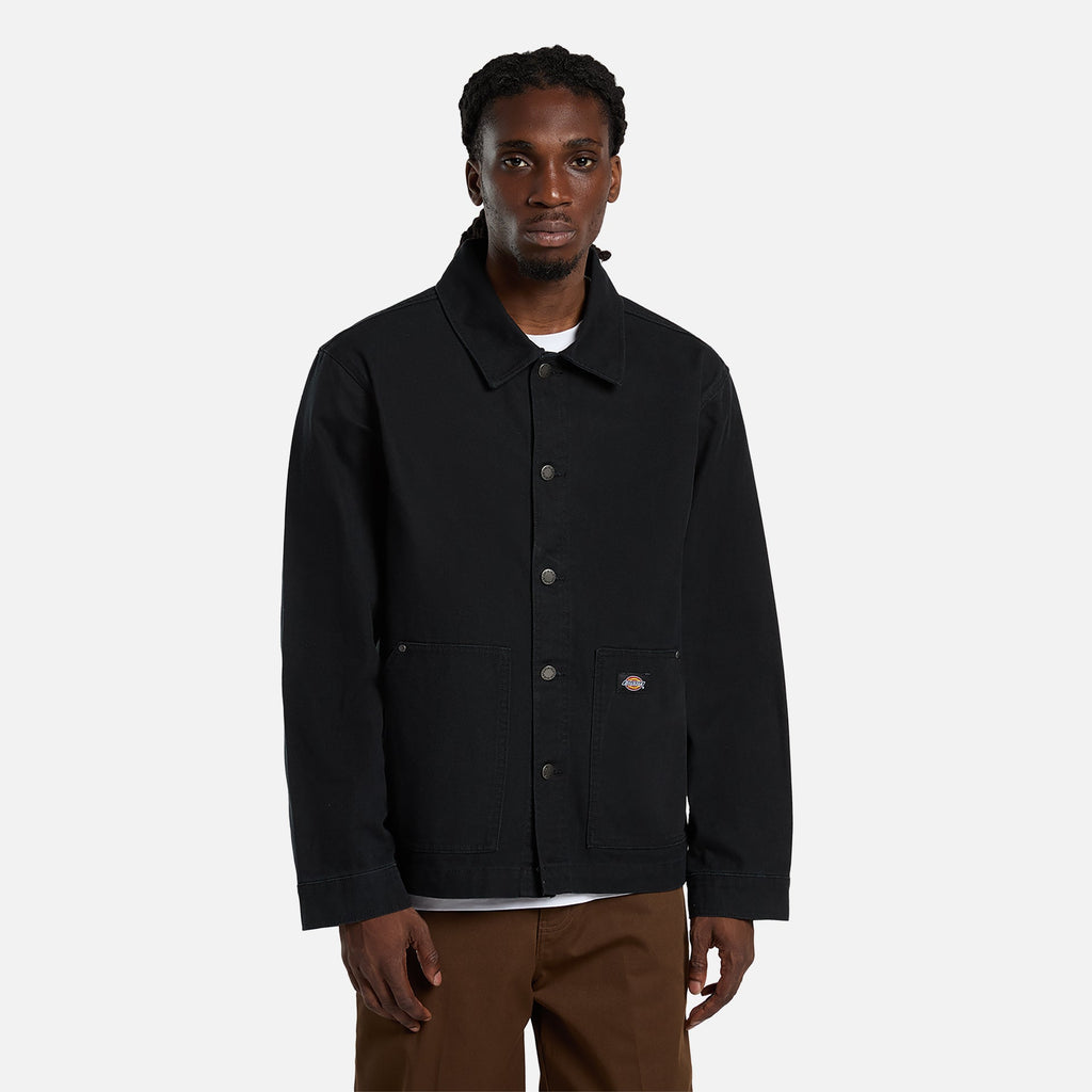 Unlined Canvas Barn Jacket - Black