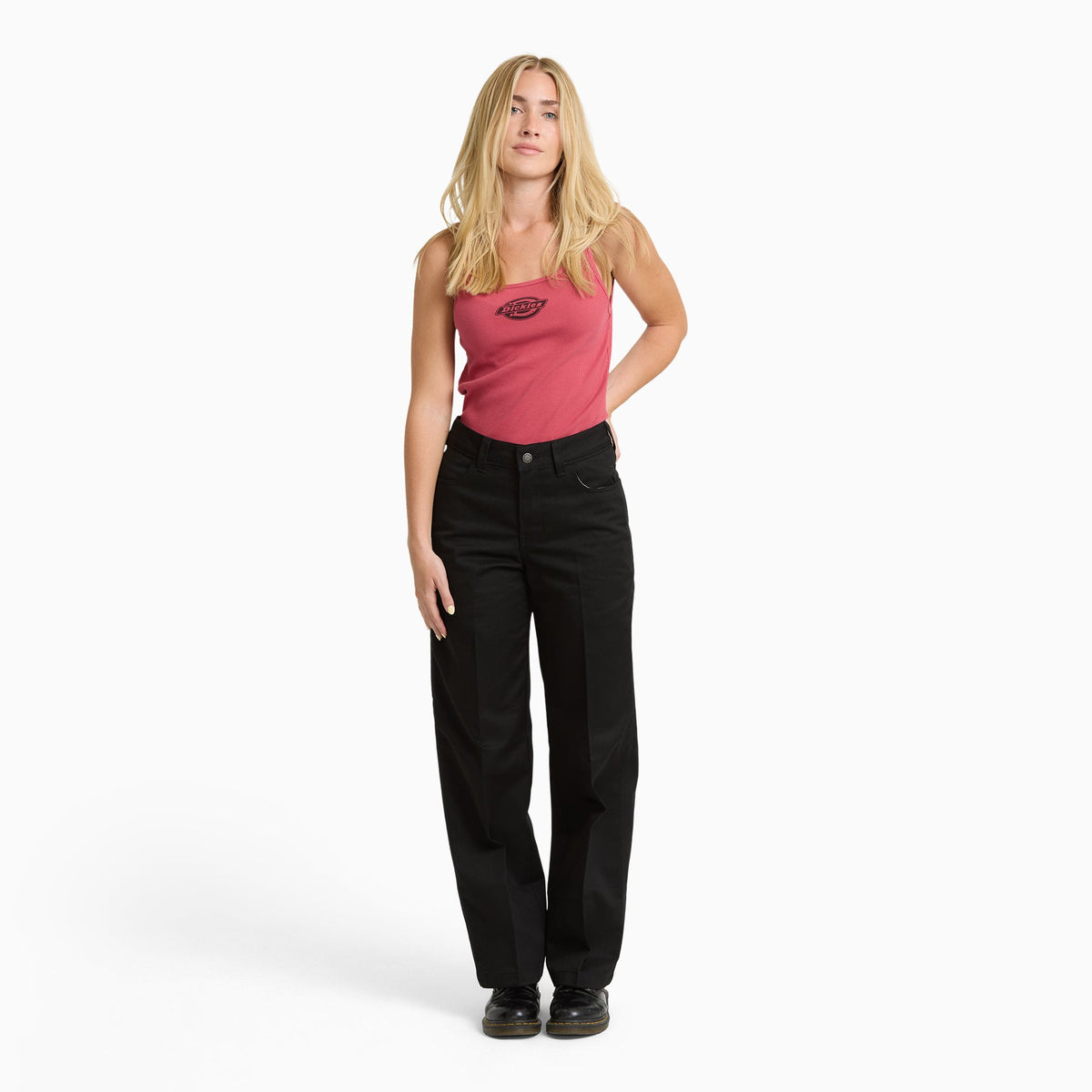 Pantaloni Union Loose Straight Da Donna - Black