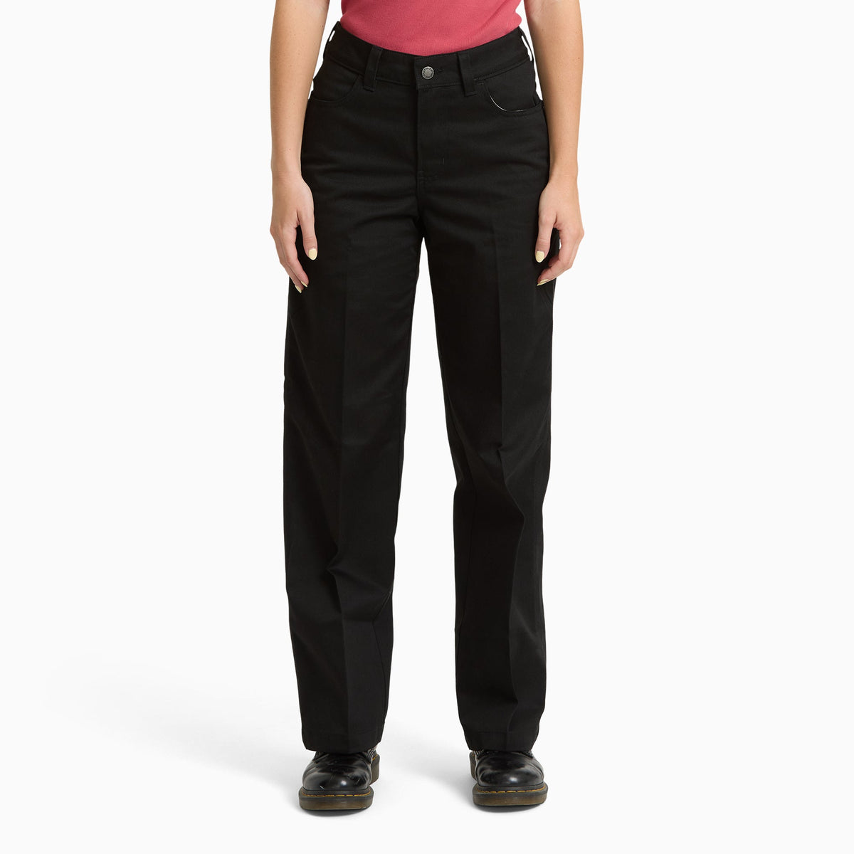 Pantaloni Union Loose Straight Da Donna - Black