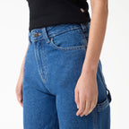 Vaqueros 993 Carpenter de tiro alto y corte tapered para mujer - Blue