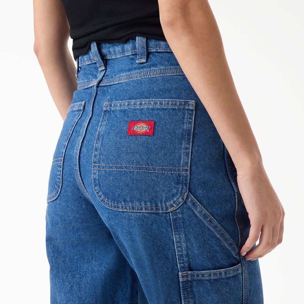 Vaqueros 993 Carpenter de tiro alto y corte tapered para mujer - Blue