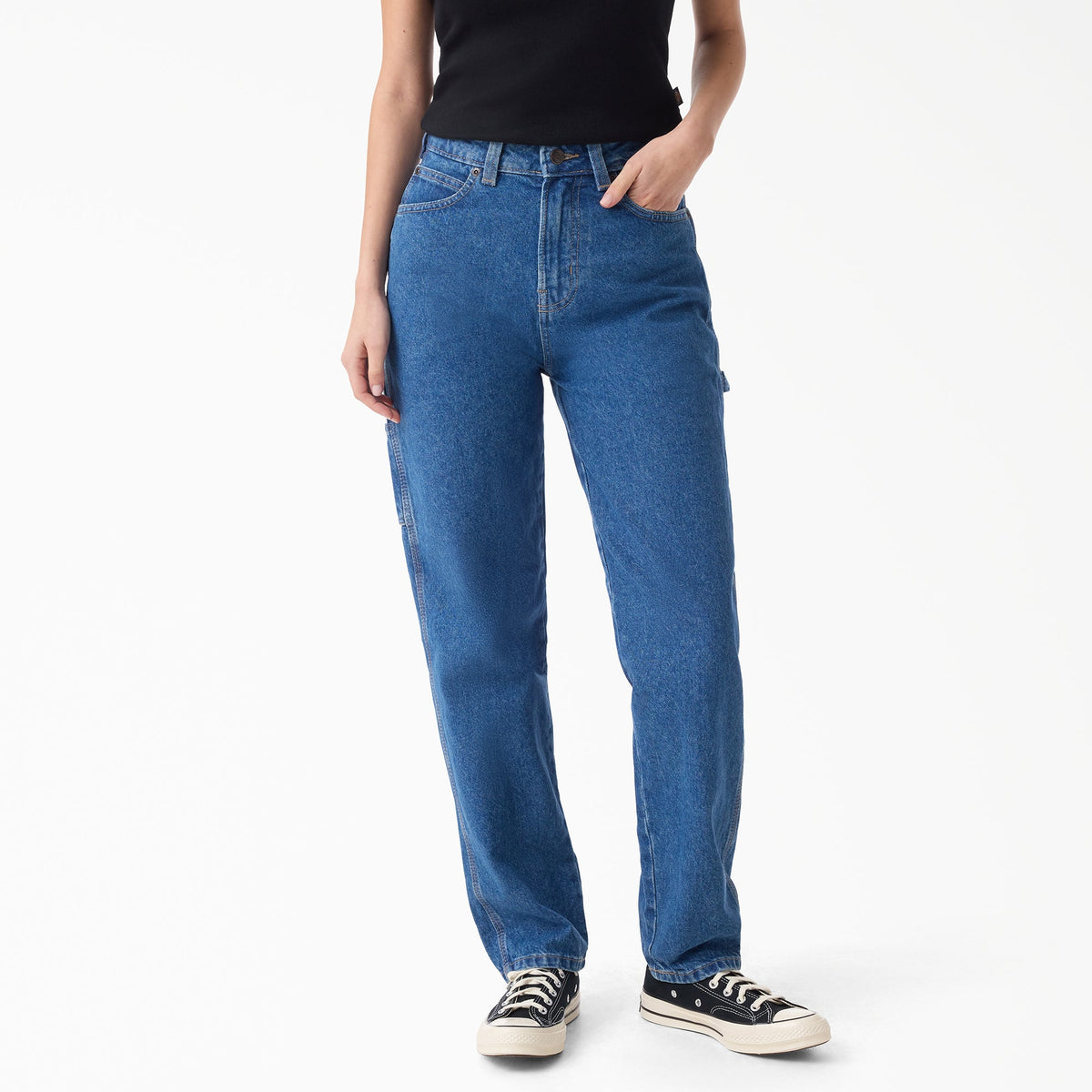 Vaqueros 993 Carpenter de tiro alto y corte tapered para mujer - Blue