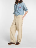 Jean Carpenter Hickory Loose Straight - Eucalyptus - Femme